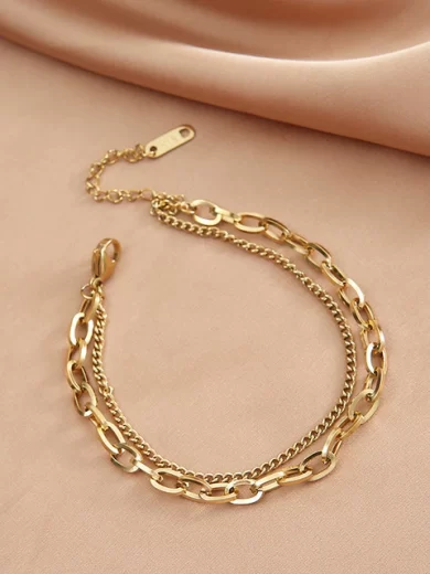 Multilayer Fashion Bracelet Gold color