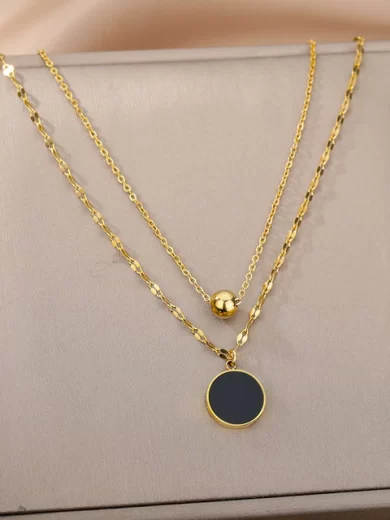 Luxury Multilayer Necklace Gold color