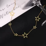 Stars Necklace Gold color