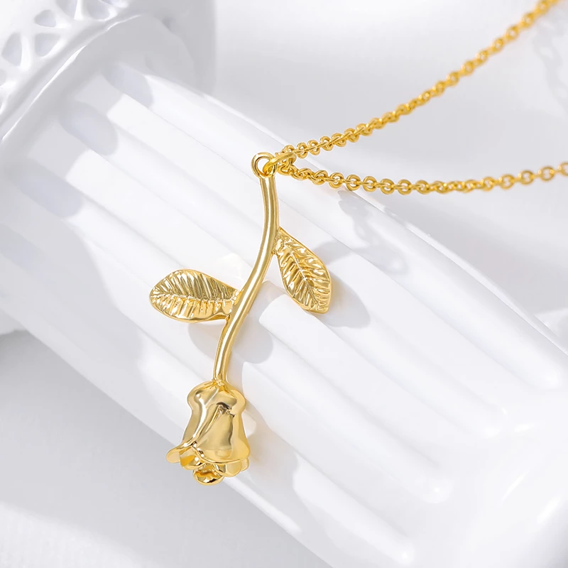 Flower Necklace Gift Gold Color