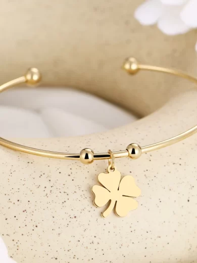 Clover Simple Trendy Bracelet Gold color