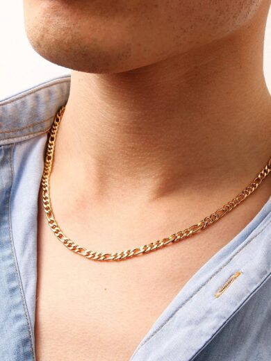Stainless Steel Chain Necklace Gold color