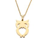 Lover's Owl Necklaces  Gold