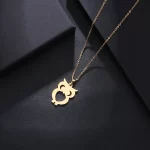 Lover's Owl Necklaces  Gold color