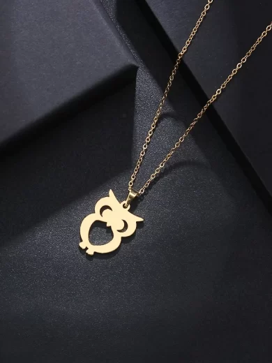 Lover's Owl Necklaces  Gold color