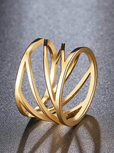 Women High Quality Rings Gold color