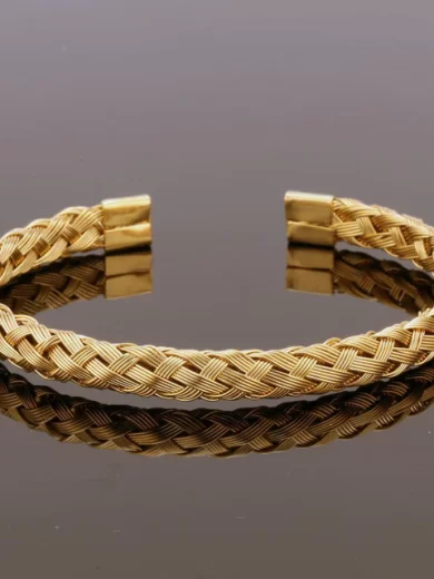Cable-wire Trendy Bracelet Gold color