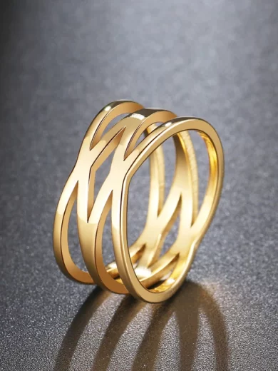Women High Quality Rings Gold color