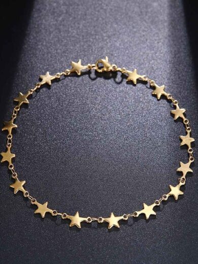 Stars Chain Fashion Bracelet Gold color