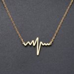 Heartbeat Love Necklaces  Gold color