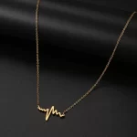 Heartbeat Love Necklaces  Gold