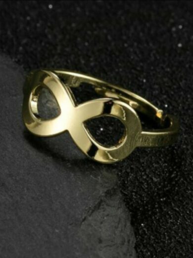Infinity Rings Adjustable Size  Gold Color