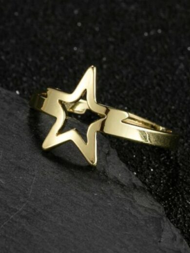 Star Rings Adjustable Size  Gold Color