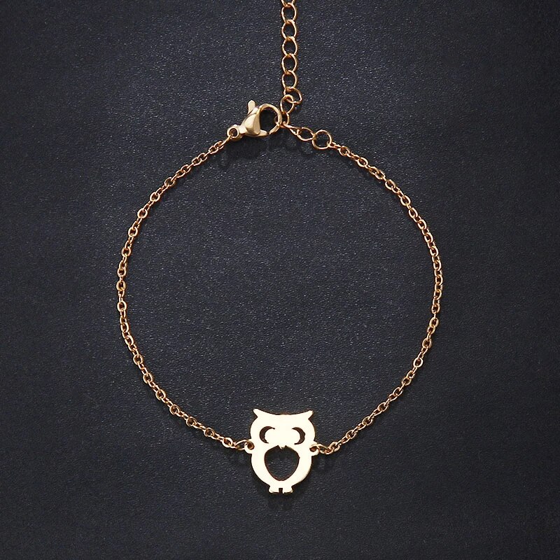Lover’s Owl Bracelet Gold color