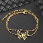 Butterfly Multi-layer Bracelet Gold color