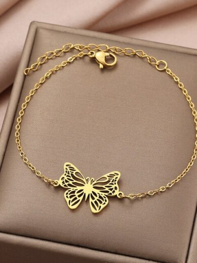 Butterfly Fashion Bracelet Gold color