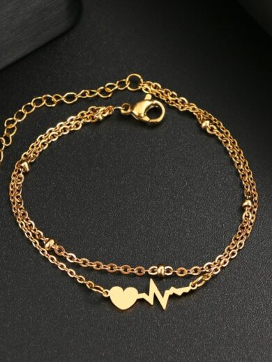 Heartbeat Multi-layer Bracelet Gold color