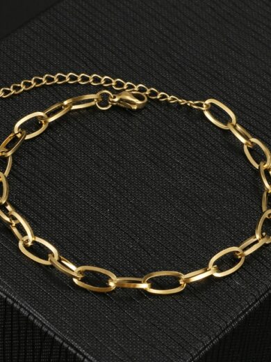 Big Chain Fashion Bracelet Gold color
