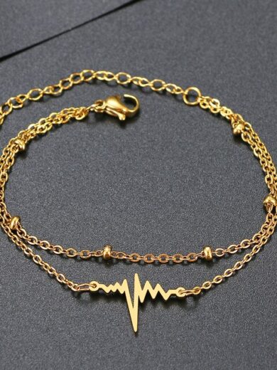 Heartbeat Multi-layer Bracelet Gold color